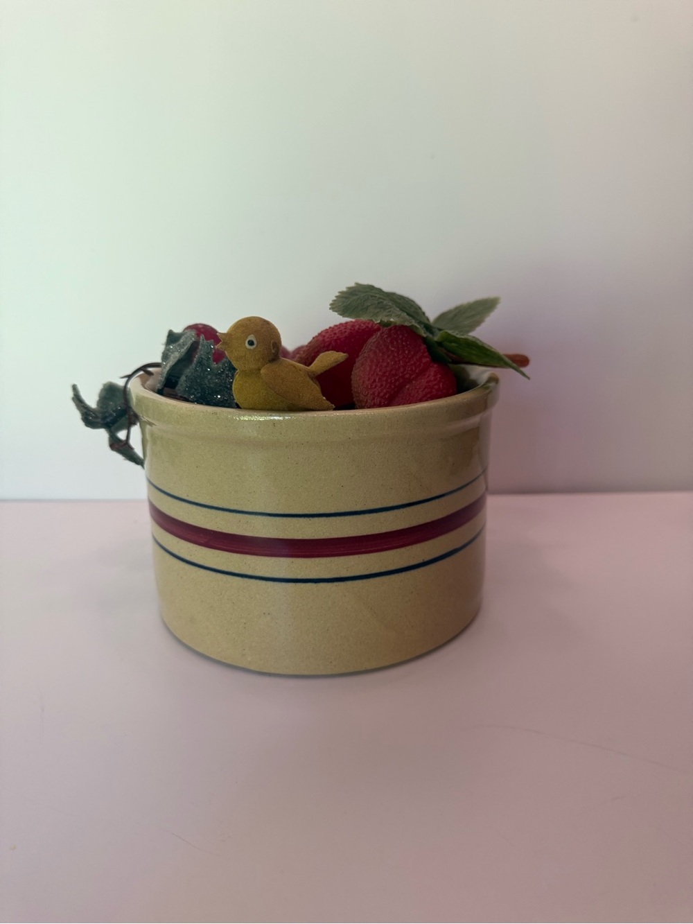 Vintage R.R.P. Co. Robinson Ransbottom Pottery banded crock from Roseville OH